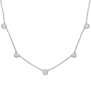 Ice Jewellery 2 1/4 CT Created Moissanite-White Necklace With Chain in Sterling Silver - 75000005735 | Ice Jewellery Australia