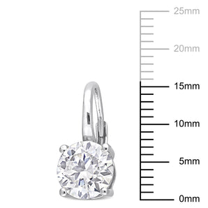 Ice Jewellery 3-1/5 CT Created Moissanite-White Solitaire Earrings in Sterling Silver - 75000005758 | Ice Jewellery Australia