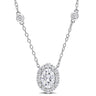 Ice Jewellery 1 1/2 CT Created Moissanite-White Necklace With Chain in Sterling Silver - 75000005763 | Ice Jewellery Australia