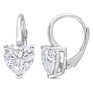 Ice Jewellery 4 CT Created Moissanite-White Solitaire Earrings in Sterling Silver - 75000005757 | Ice Jewellery Australia