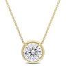 Ice Jewellery 2 CT Created Moissanite-White Solitaire Pendant With Chain in 10k Yellow Gold - 75000005770 | Ice Jewellery Australia