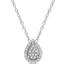Ice Jewellery 1/10 CT Diamond Cluster Halo Pendant With Chain in Sterling Silver - 75000005783 | Ice Jewellery Australia