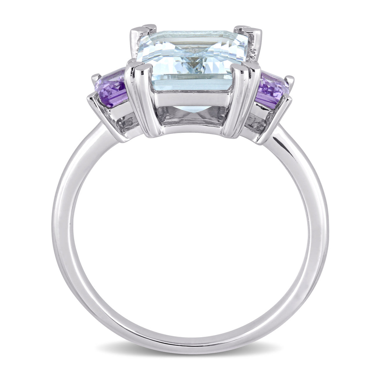 Amethyst and aquamarine deals ring