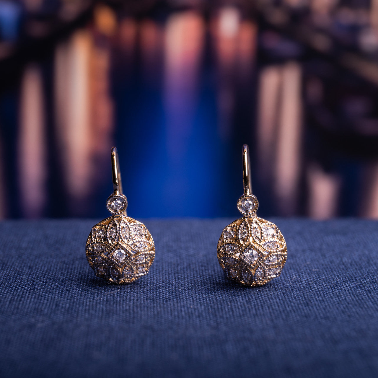 Ice Jewellery 1 8 CT TW Diamond Vintage Leverback Earrings In 14K