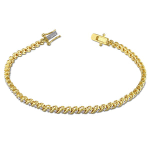 Ice Jewellery 1/2 CT TW Diamond Tennis Twisted Bracelet In Yellow Plated Sterling Silver - 75000005952 | Ice Jewellery Australia