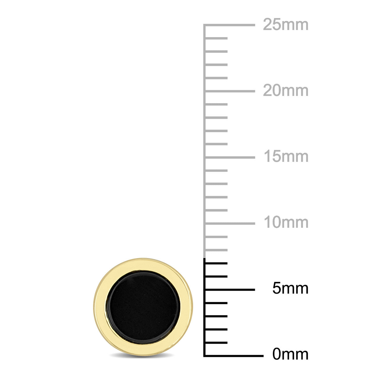 Ice Jewellery 5 8 CT Black Onyx Stud Earrings In Yellow Plated