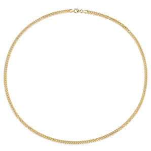 Ice Jewellery 4.4 MM Curb Link Chain Necklace In 18K Yellow Gold Plated Sterling Silver - 75000006163 | Ice Jewellery Australia