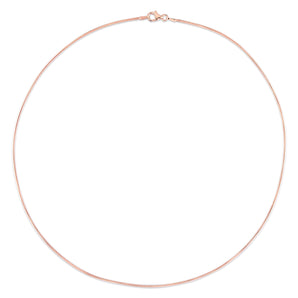 Ice Jewellery 1.2 MM Snake Chain Necklace In 18K Rose Gold Plated Sterling Silver - 75000006371 | Ice Jewellery Australia