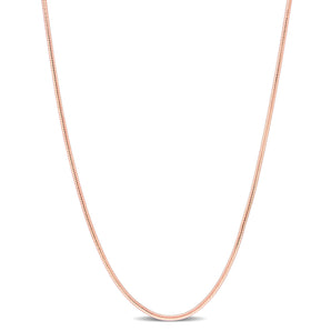 Ice Jewellery 1.2 MM Snake Chain Necklace In 18K Rose Gold Plated Sterling Silver - 75000006371 | Ice Jewellery Australia