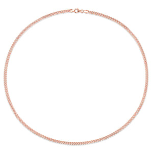 Ice Jewellery 4.4 MM Curb Link Chain Necklace In 18K Rose Gold Plated Sterling Silver - 75000006345 | Ice Jewellery Australia