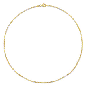 Ice Jewellery 1.85 MM Rolo Chain Necklace In 18K Yellow Gold Plated Sterling Silver - 75000006238 | Ice Jewellery Australia