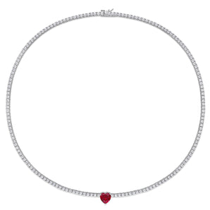 Ruby Sapphire Tennis Bracelet