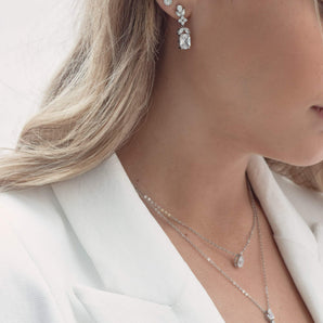 Georgini Ava Drop Earrings - IE902W | Ice Jewellery Australia