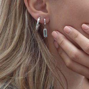 Georgini Emilio Vega Silver Hoop Earrings - IE844W | Ice Jewellery Australia