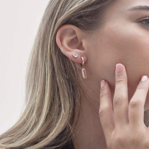 Georgini Emilio Pink Sapphire Drop Earrings - IE851P | Ice Jewellery Australia