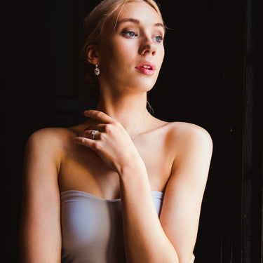 Georgini Luxe Grandenzza Earrings Silver - IE944W | Ice Jewellery Australia