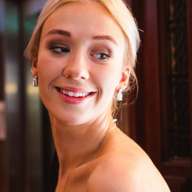 Georgini Luxe Sontuosa Earrings Silver - IE947W | Ice Jewellery Australia