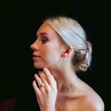 Georgini Luxe Sontuosa Earrings Silver - IE950W | Ice Jewellery Australia