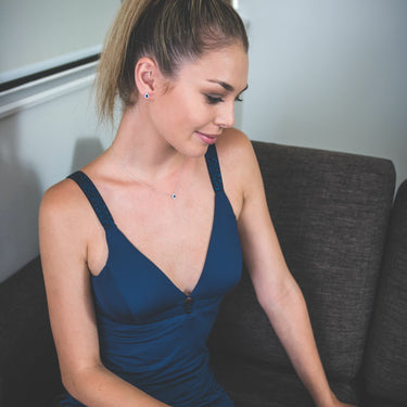 Georgini Aurora Glow Sapphire Earrings Silver - IE973B | Ice Jewellery Australia