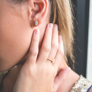 Georgini Aurora Glow Earrings Gold - IE973G | Ice Jewellery Australia