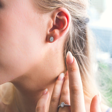 Georgini Aurora Glow Earrings Silver - IE973W | Ice Jewellery Australia