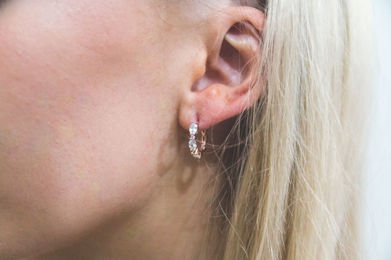 Georgini Aurora Glimmer Earrings Rose Gold - IE977RG | Ice Jewellery Australia