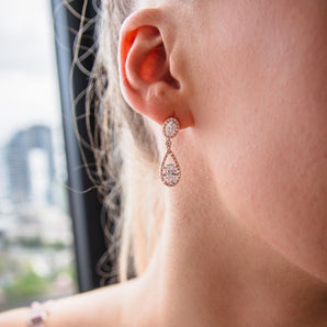 Georgini Aurora Radience Earrings Rose Gold - IE980RG | Ice Jewellery Australia