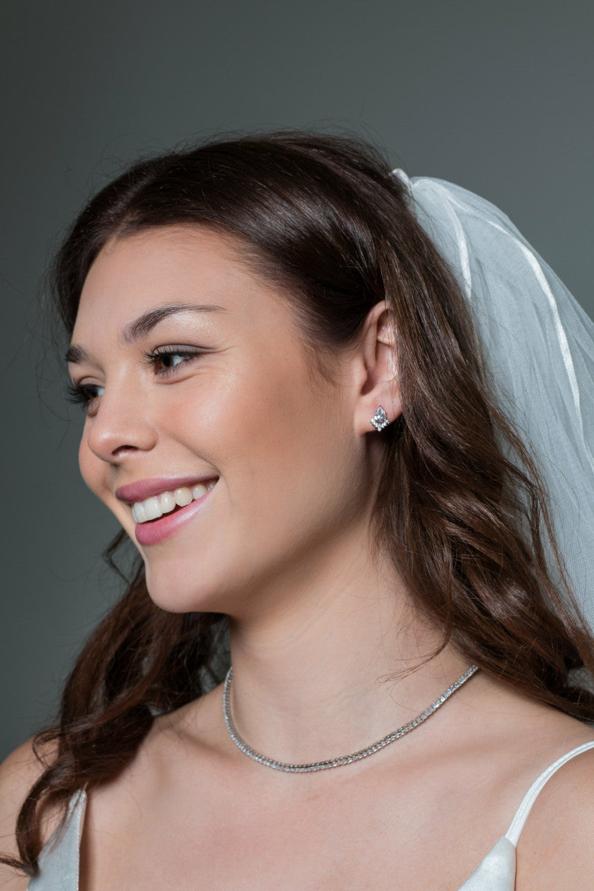 Georgini Iconic Bridal Penelope Earring Silver - IE981W | Ice Jewellery Australia