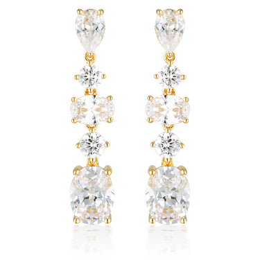 Georgini Iconic Bridal Christina Earrings Gold - IE982G | Ice Jewellery Australia