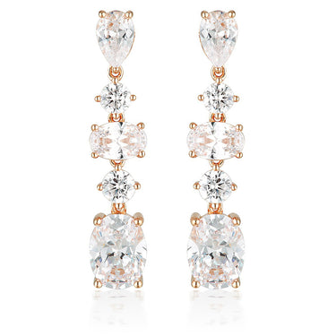 Georgini Iconic Bridal Christina Earrings Rose Gold - IE982RG | Ice Jewellery Australia