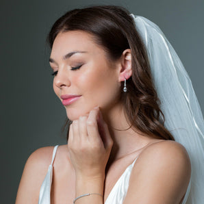 Georgini Iconic Bridal Elizabeth Earrings Silver - IE983W | Ice Jewellery Australia