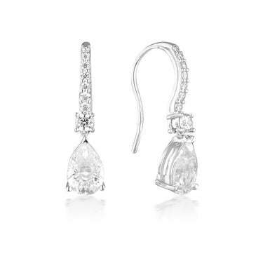 Georgini Iconic Bridal Elizabeth Earrings Silver - IE983W | Ice Jewellery Australia