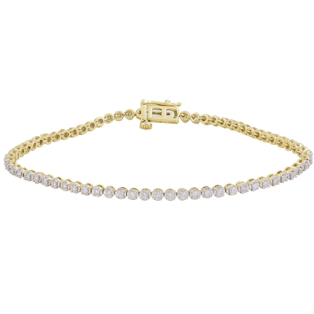 Ice Jewellery Bracelet with 1ct Diamonds in 9K Yellow Gold | Ice Jewellery Australia