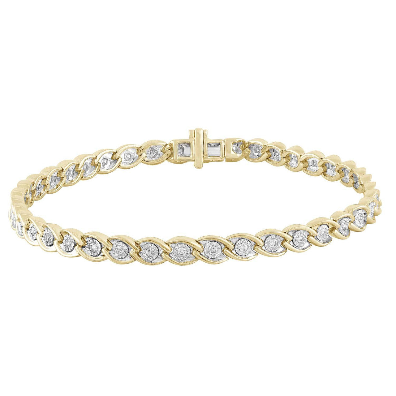 Ice Jewellery Bracelet with 0.50ct Diamonds in 9K Yellow Gold | Ice Jewellery Australia