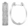 Ice Jewellery Huggie Earrings with 0.5ct Diamonds in 9K White Gold | Ice Jewellery Australia