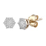 Ice Jewellery Cluster Stud Earrings with 0.10ct Diamond in 9K Yellow Gold | Ice Jewellery Australia