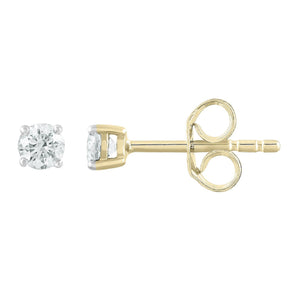 Ice Jewellery Stud Earrings with 0.25ct Diamonds in 9K Yellow Gold | Ice Jewellery Australia