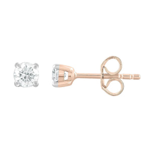 Ice Jewellery Stud Earrings with 0.30ct Diamonds in 9K Rose Gold | Ice Jewellery Australia
