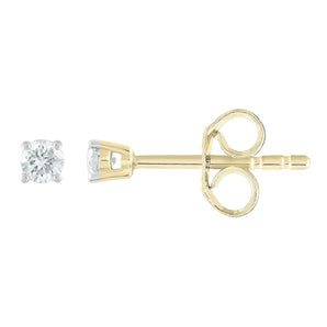 Ice Jewellery Stud Earrings with 0.10ct Diamonds in 9K Yellow Gold | Ice Jewellery Australia
