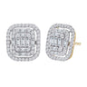 Ice Jewellery Cluster Stud Earrings with 1ct Diamond in 9K Yellow Gold | Ice Jewellery Australia