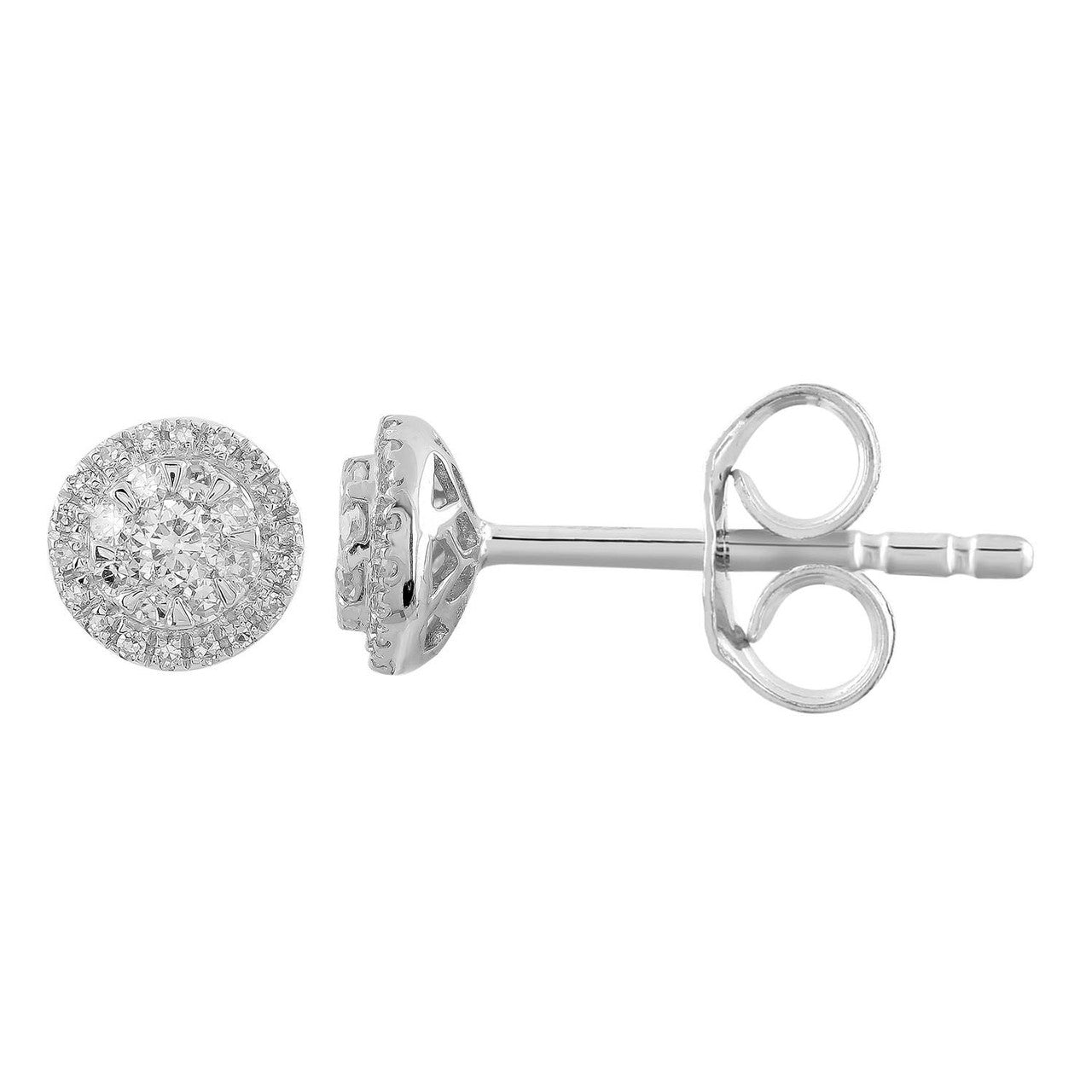 Ice Jewellery Stud Earrings with 0.25ct Diamonds in 9K White Gold | Ice Jewellery Australia