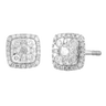 Ice Jewellery Diamond Cluster Stud Earrings with 0.33ct Diamonds in 18K White Gold - IGE-14530-033-18W | Ice Jewellery Australia