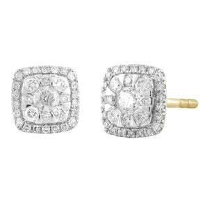 Ice Jewellery Cluster Stud Earrings with 0.33ct Diamond in 9K Yellow Gold | Ice Jewellery Australia