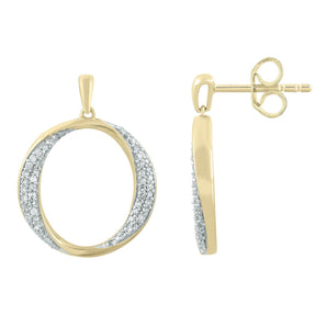 Ice Jewellery Earrings with 0.18ct Diamonds in 9K Yellow Gold | Ice Jewellery Australia