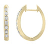 Ice Jewellery Huggie Earrings with 0.10ct Diamonds in 9K Yellow Gold | Ice Jewellery Australia