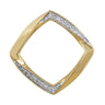 Ice Jewellery Open Square Pendant with 0.04ct Diamond in 9K Yellow Gold | Ice Jewellery Australia