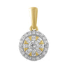 Ice Jewellery Round Pendant with 0.20ct Diamond in 9K Yellow Gold | Ice Jewellery Australia