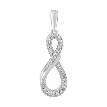 Ice Jewellery Pendant with 0.10ct Diamonds in 9K White Gold | Ice Jewellery Australia