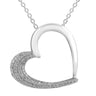 Ice Jewellery Heart Pendant with 0.12ct Diamonds in 9K White Gold | Ice Jewellery Australia