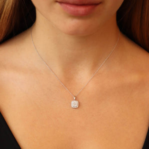 Ice Jewellery Necklace and Pendant with 0.50ct Diamonds in 9K White Gold | Ice Jewellery Australia